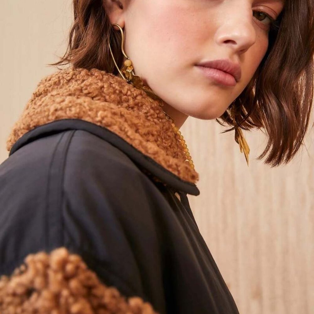 Ulla Johnson Killian Colorblock Pattern Faux Fur … - image 5